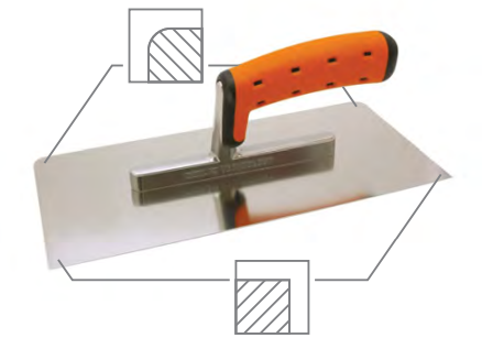 Stainless steel trowel 130/270mm 
