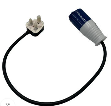 [10872] 240V Fly Lead 0.5m 1.5mm 13amp Adapter Plug and Coupler
